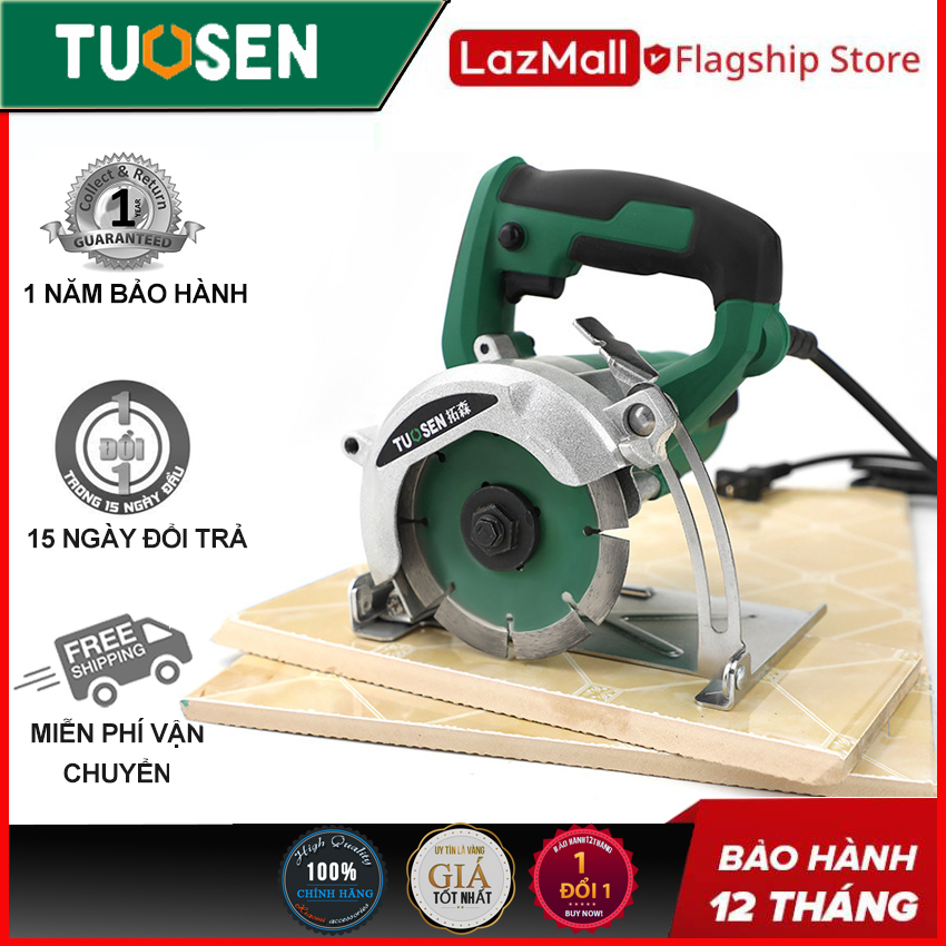Máy cắt gạch cầm tay TUOSEN 1200W và 1400W (chuyên cắt sắt, cắt nhôm, cắt gạch, mài góc, cắt đá hoa cương)
