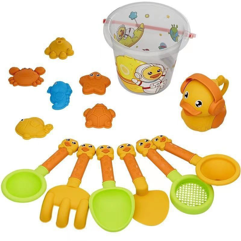 Bộ đồ chơi xúc cát vịt con - đồ chơi đi biển cho bé