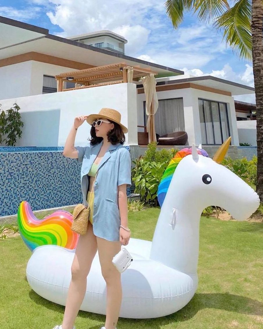 Phao Bơi Kì Lân 275cm Khổng Lồ Người Lớn Kèm Bơm + Phao Mini