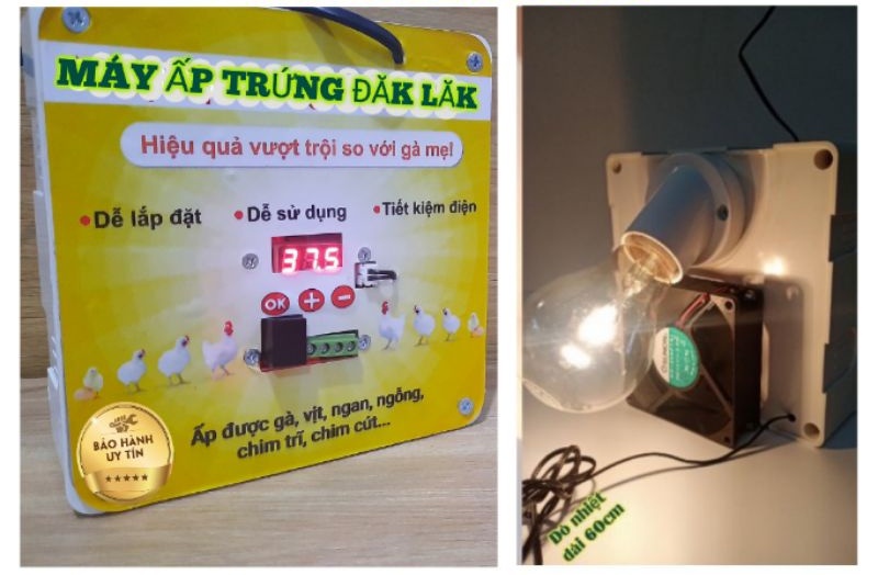 Máy ấp trứng - bán lẻ giá sỉ - bh 1 năm