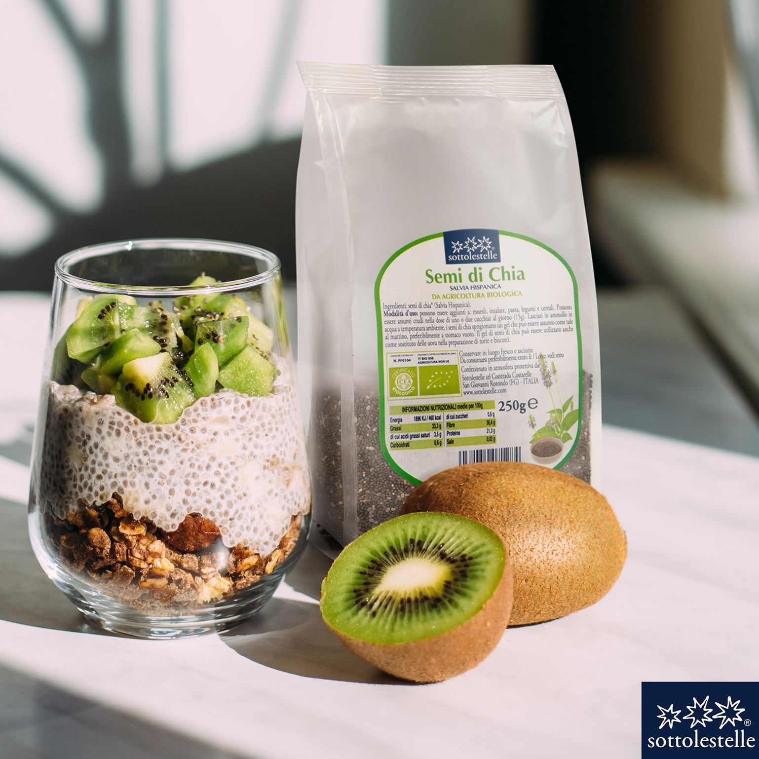 Hạt Chia hữu cơ 250g Sottolestelle Organic Chia Seeds