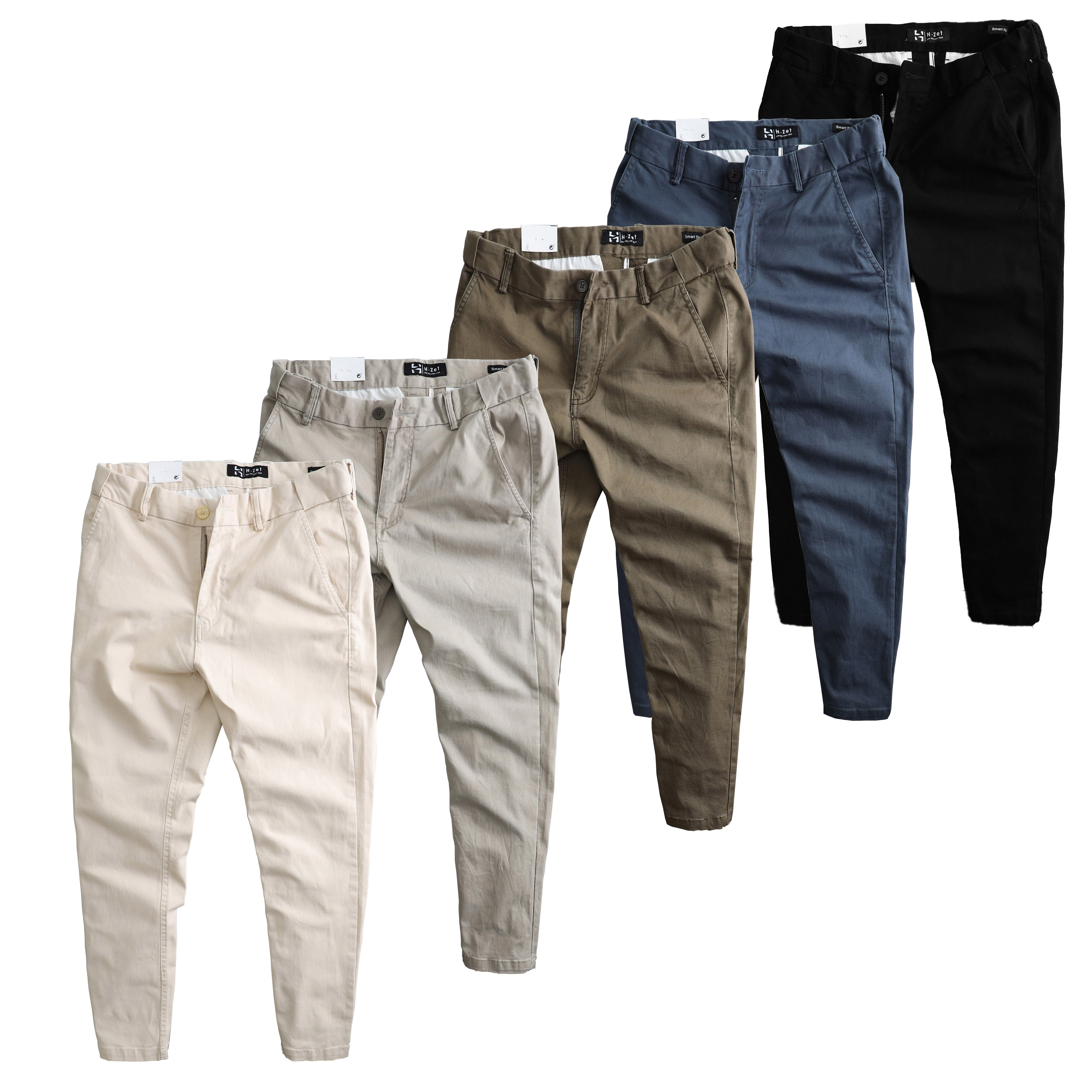 Quần kaki nam lưng thun ẩn chuẩn form nam H-ZET, vải kaki dày dặn, co giãn, đanh mịn LTA