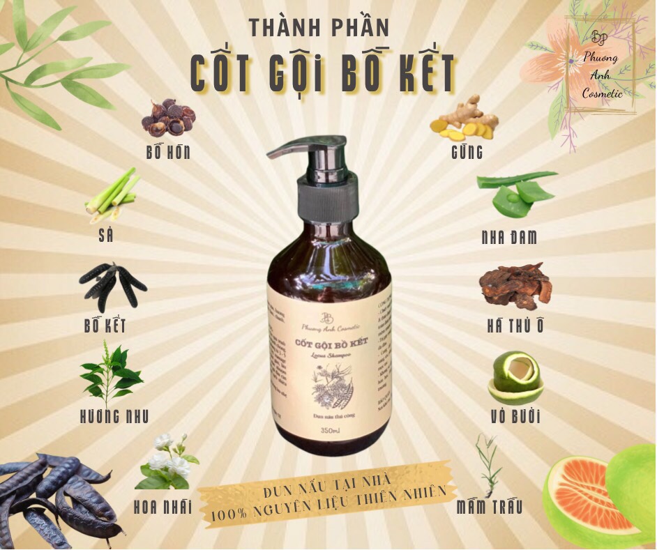 Cốt gội Bồ Kết cho tóc suôn mượt