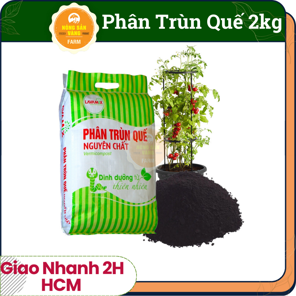 [HCM]Phân Trùn Quế LAVAMIX Bổ Sung Dinh Dưỡng Cải Tạo Đất 2kg - Nông Sản Vàng