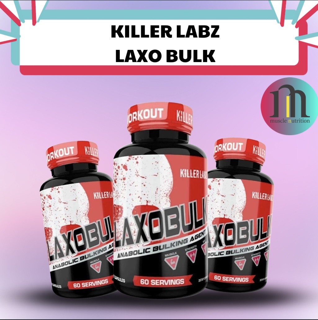 Killer labz laxo bulk - h g .h thực vật - anabolic bulking - tăng cơ gấp 20 lần - organic - hộp 60 viên