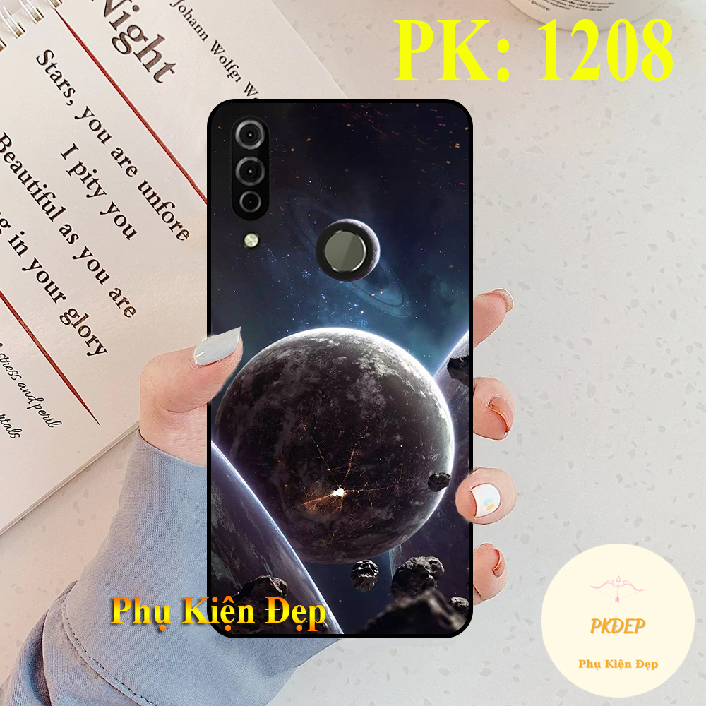 Ốp lưng Vsmart Joy 3 dẻo đen in hình không gian vũ trụ
