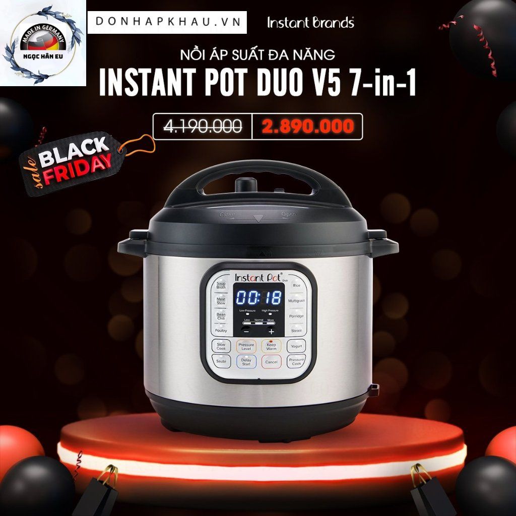 Nồi áp suất điện đa năng instant pot duo 60 v5 7in1 – phiên bản mới nhất 2023