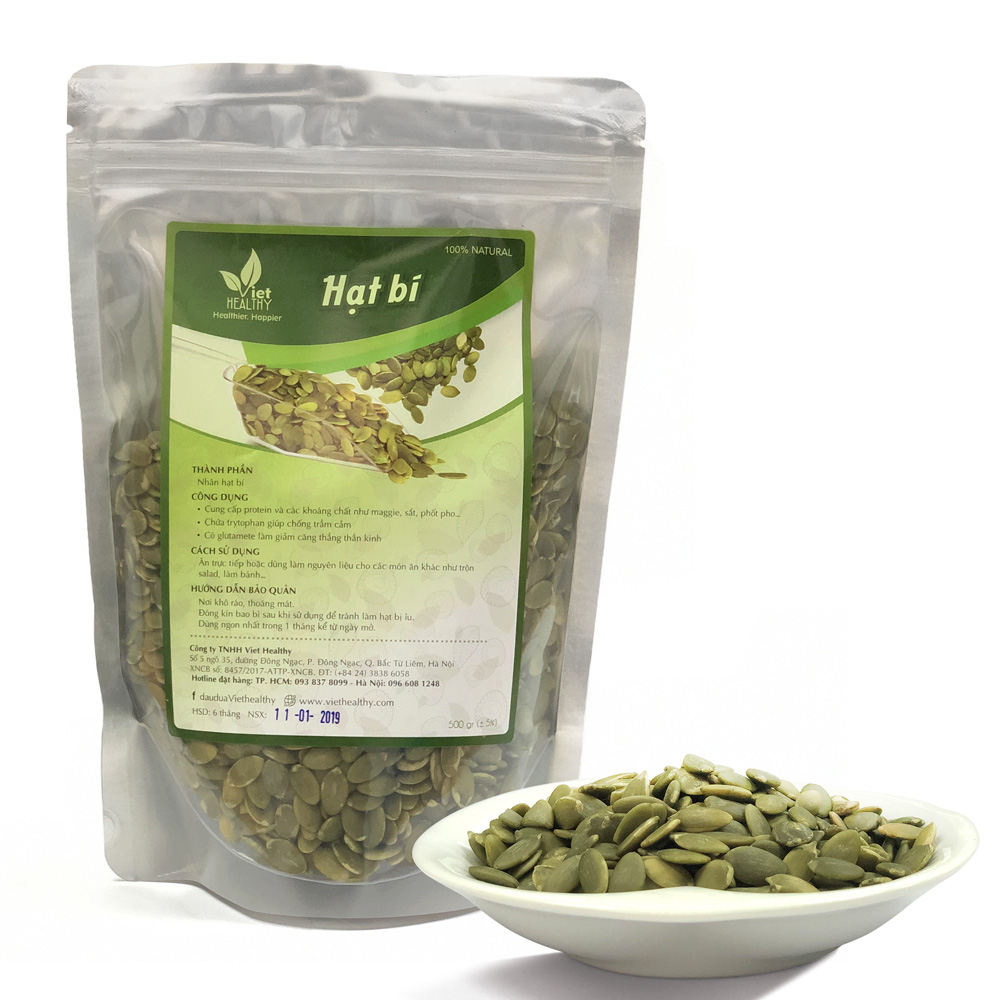 Nhân hạt bí Viet Healthy 500gr