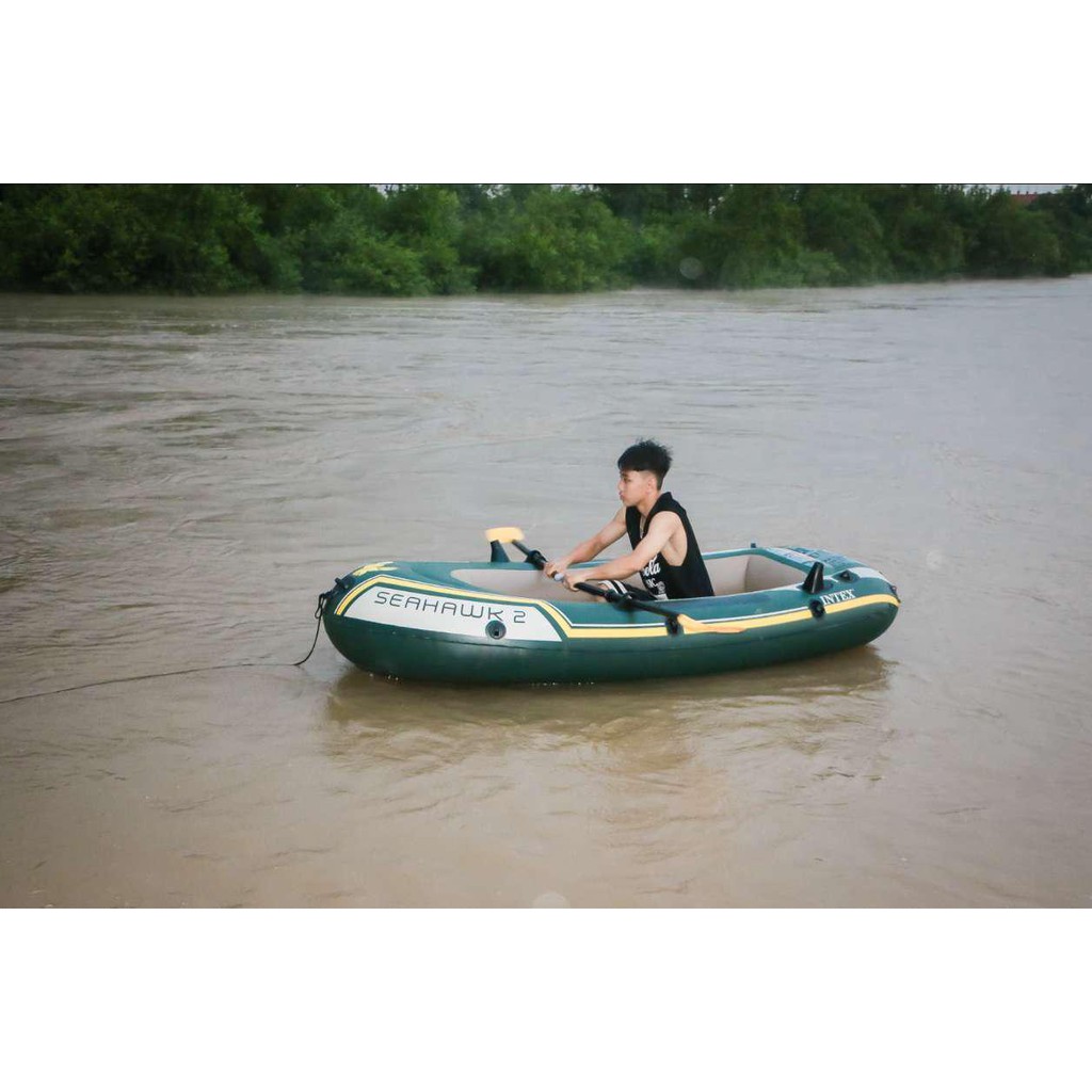 Thuyền bơm hơi, thuyền câu , du lịch ...cao cấp seahawk 2 người intex 68347 tặng bơm tay , mai chèo , phụ kiện đi kèm