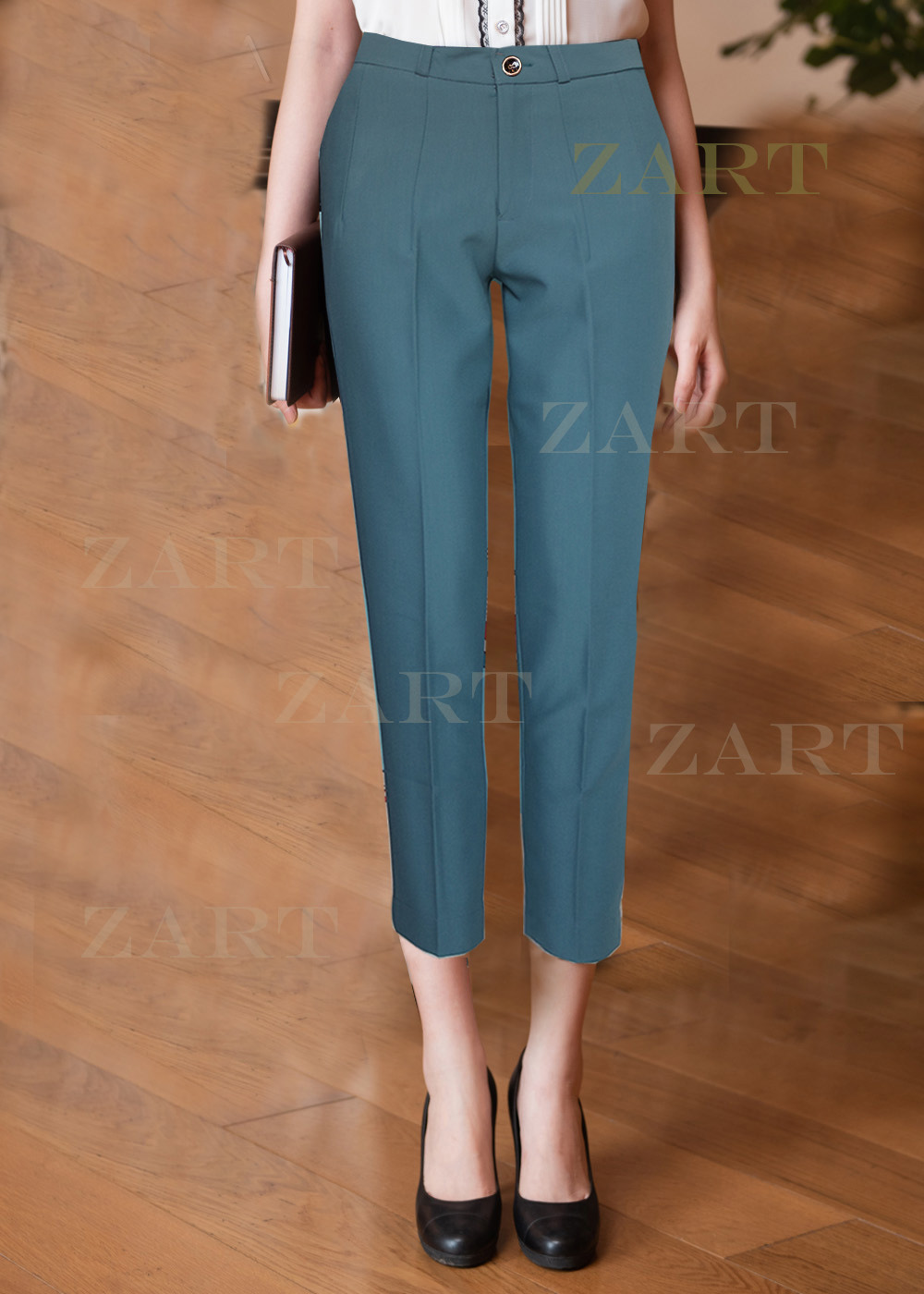 [HCM]Quần tây nữ dáng lửng xẻ lai năng động cá tính Zart Fashion