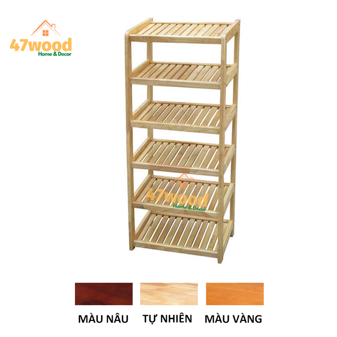 Kệ dép gỗ 45cm 6 tầng - kệ giày dép bằng gỗ 6 tầng rộng 45cm