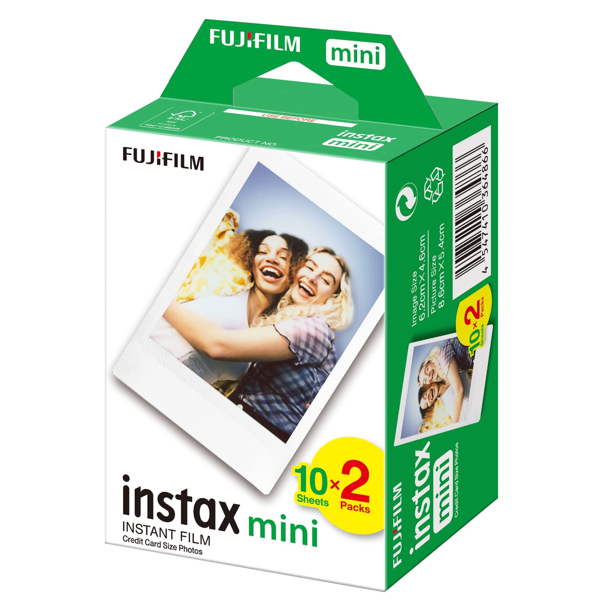 Hộp 20 tấm film instax film mini giấy in viền trắng cho máy ảnh chụp lấy liền instax