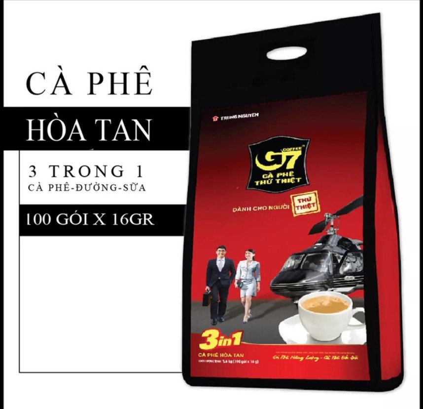 Cafe trung nguyên g7 3 in 1, cà phê sữa g7 hòa tan 3 trong 1
