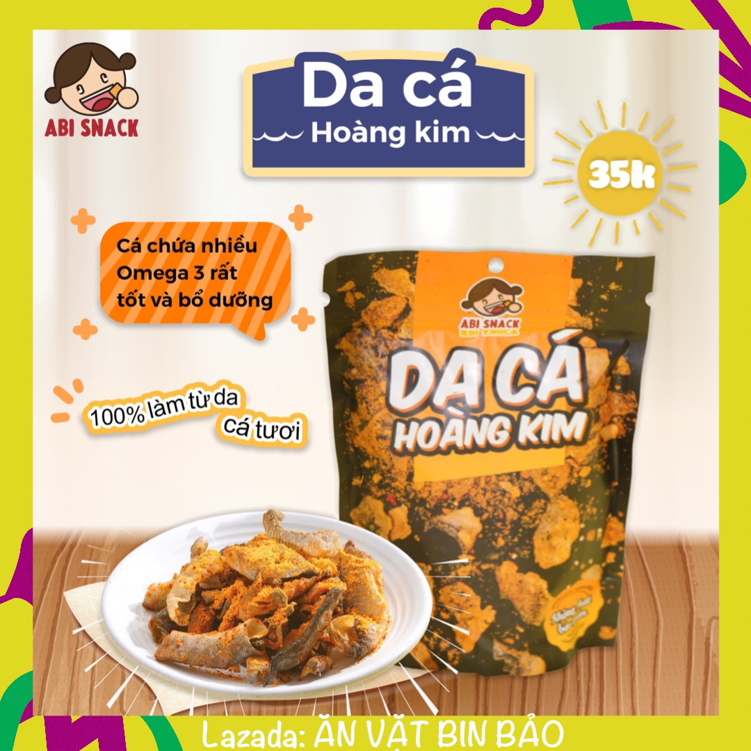 DA CÁ TRỨNG MUỐI ABI SIÊU NGON - DA CÁ HOÀNG KIM ABISNACK