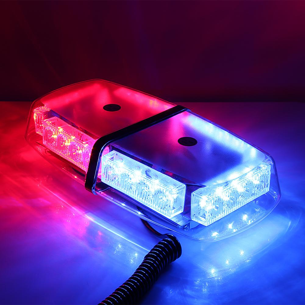 Đèn Chớp Nháy Xanh Đỏ 24 LED Gắn Nóc Xe Ưu Tiên