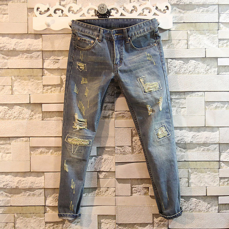 Quần Jean nam cao cấp quần jean nam rách JN0090