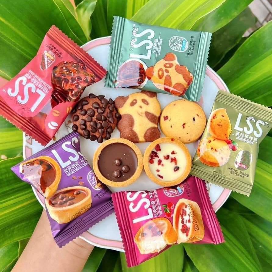 Bánh quy bơ Gấu Cookies hot hit Bánh Quy Bơ Mix nhiều vị Socola, Chip Mứt Cherry Dâu Việt Quất