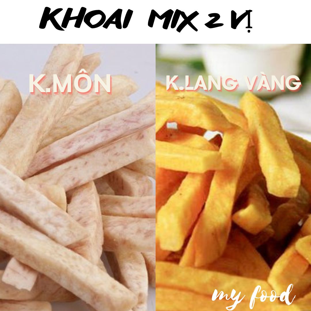 Khoai mix khoai lang vàng+khoai môn.khoai ĐÒNG THÁP giòn, ngọt