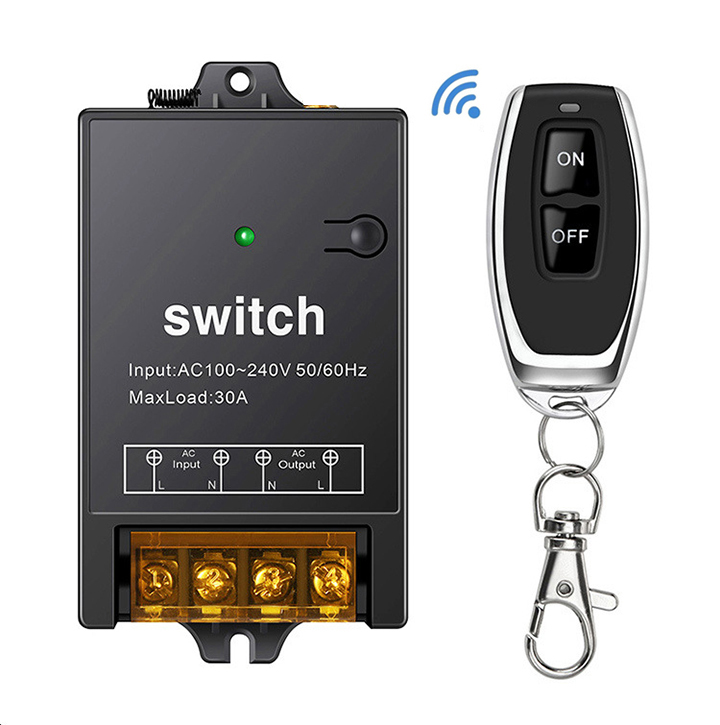 (Bán rời hoặc cả bộ) Điều khiển từ xa  máy bơm nước máy rửa xe 100m 30A 3000W 220V [MẪU MỚI 2021]