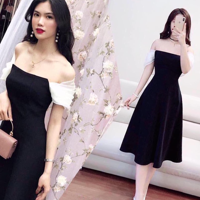 Đầm xòe tiểu thư phối voan cực đẹp HOT 2020/ Có size XXL