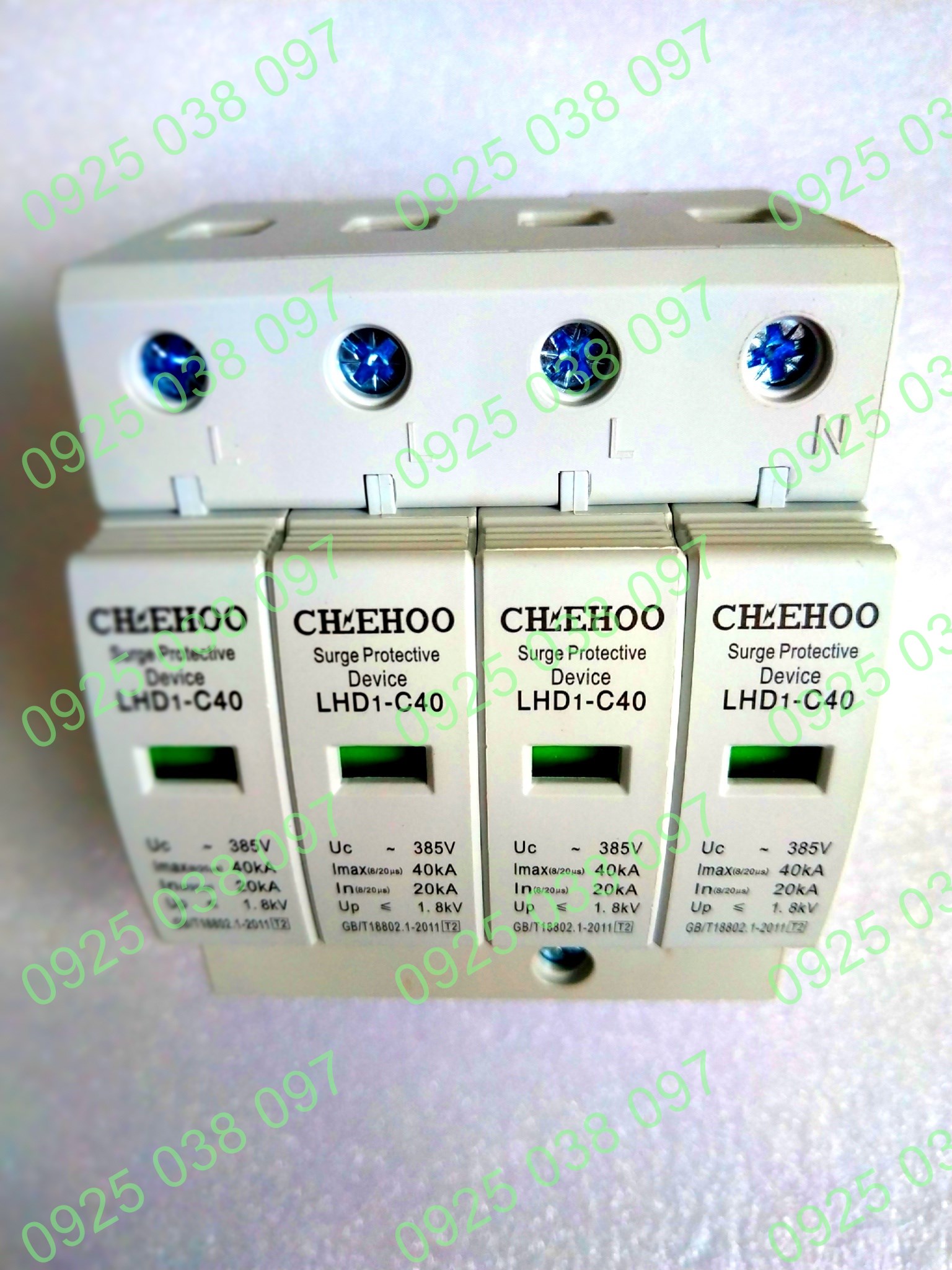 Thiết bị cắt lọc sét ac 3 pha 380vac bảo vệ hệ thống điện 3 phase nhà máy chống sét lan truyền ac chống sét 3 pha 4p 20ka 40ka 8/20us
