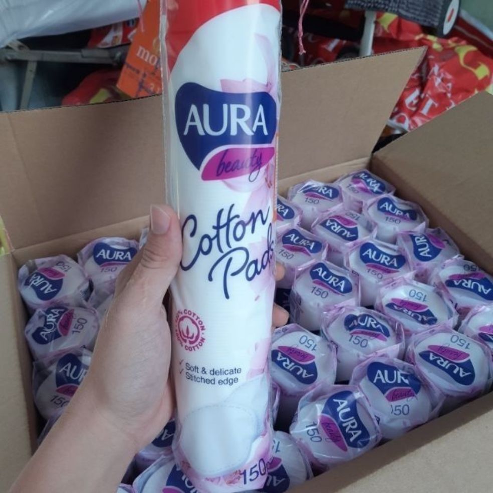 Bông Tẩy Trang Aura ( 150 Miếng) rất dai mịn