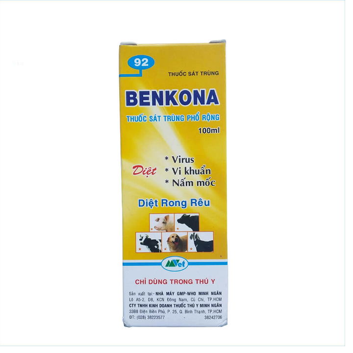 Dung dịch sát khuẩn BENKONA chuyên dùng trong chăn nuôi chai 100ml