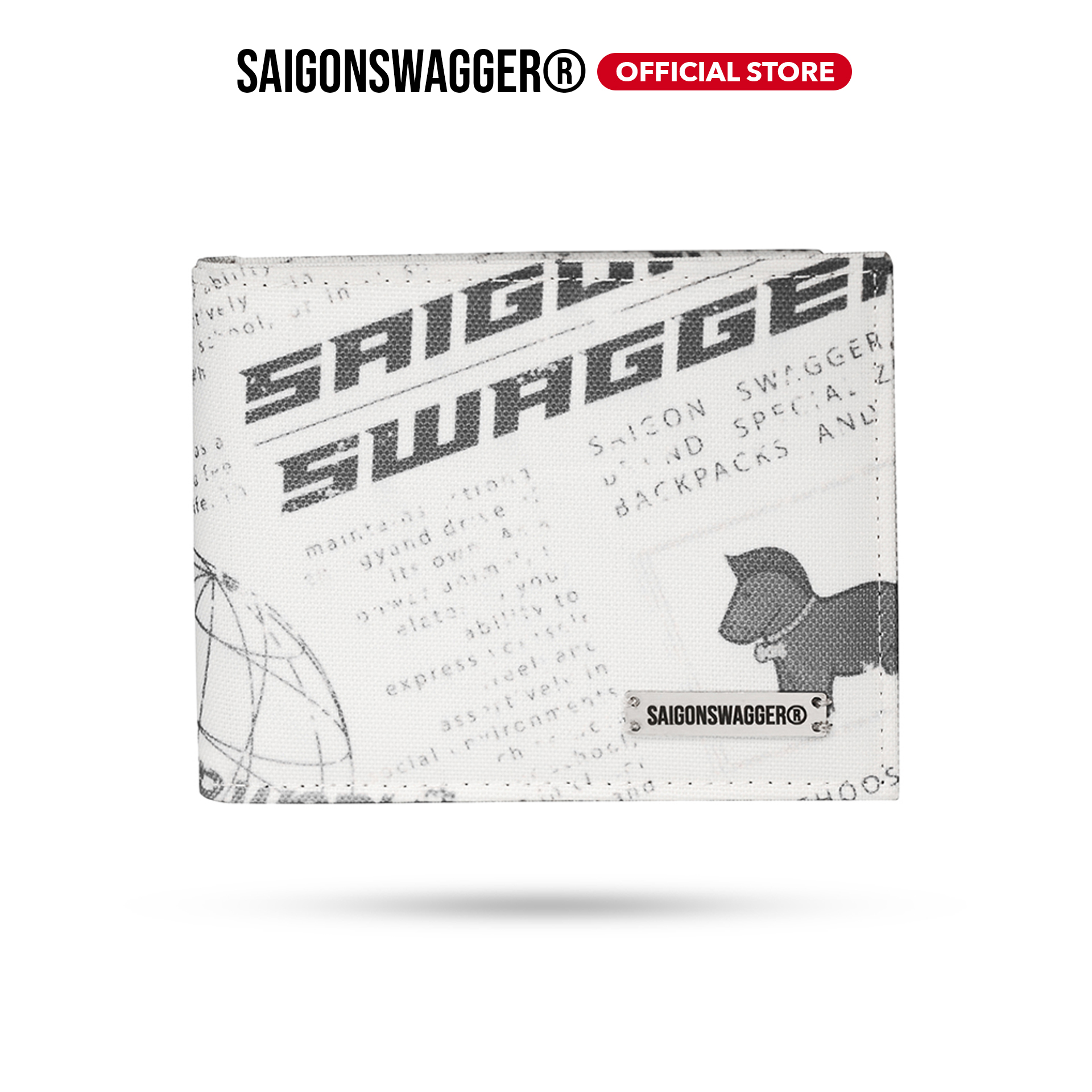 Ví Gập Đôi Nam In Báo SAIGON SWAGGER Journal Bi-Fold Wallet