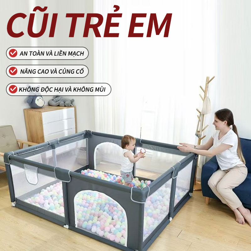 Hàng rào cho trẻ sơ sinh, hàng rào bảo vệ gấp gọn, thép an toàn hai lớp, dễ lắp ráp và tháo dỡ.