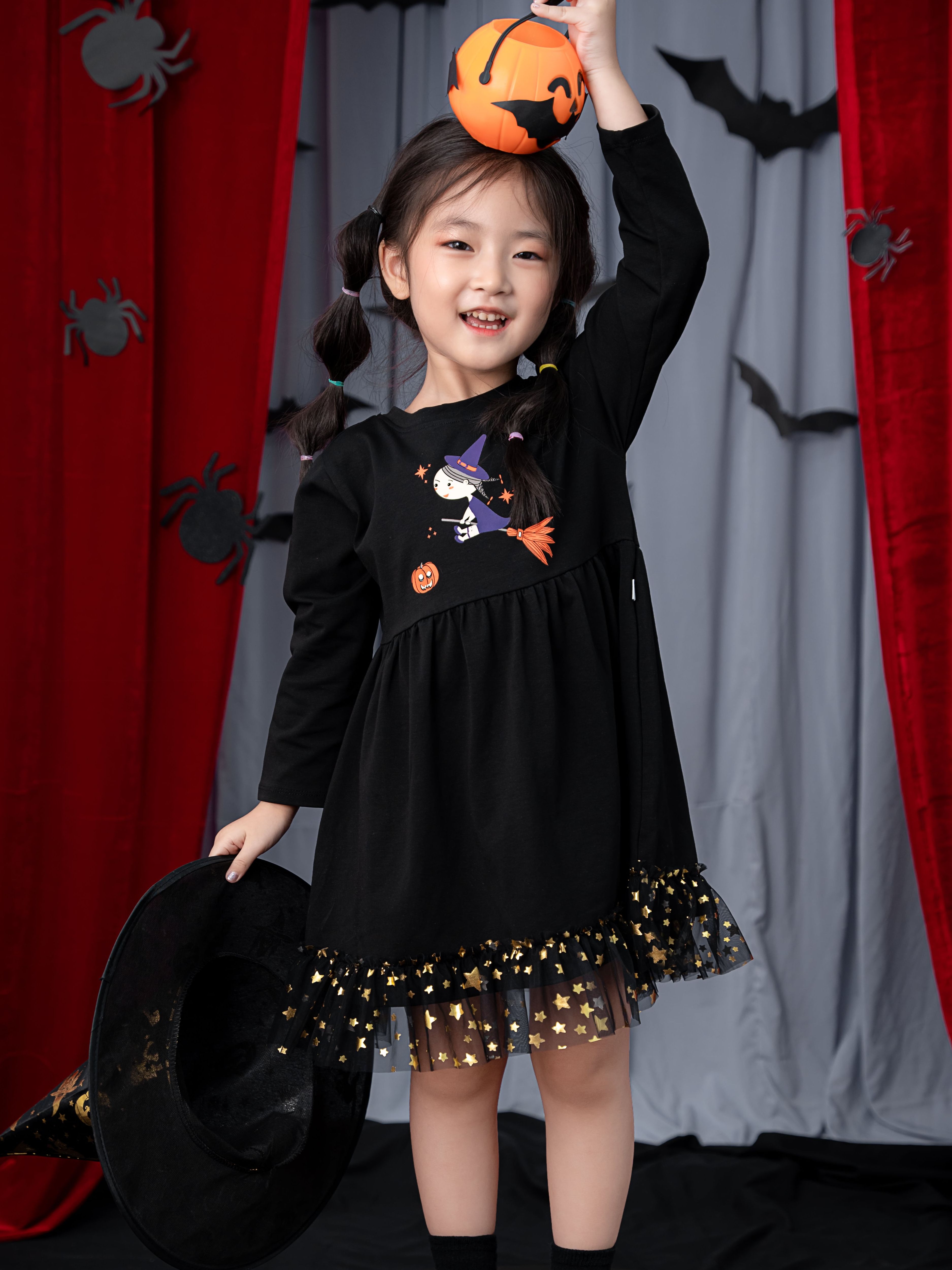 Váy thun phù thủy halloween bé gái ilaby [11ig1413k2ft