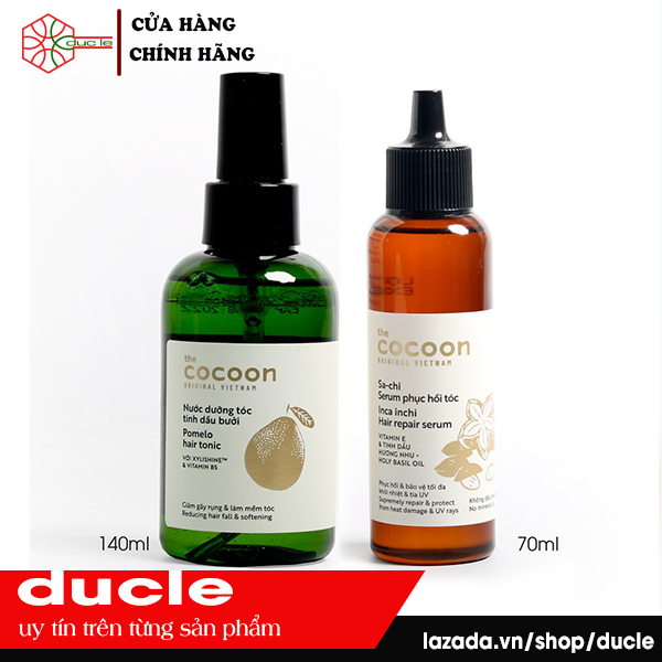 [HCM]COMBO Nước Dưỡng Tóc Tinh Dầu Bưởi Và Sachi Serum Phục Hồi Tóc COCOON