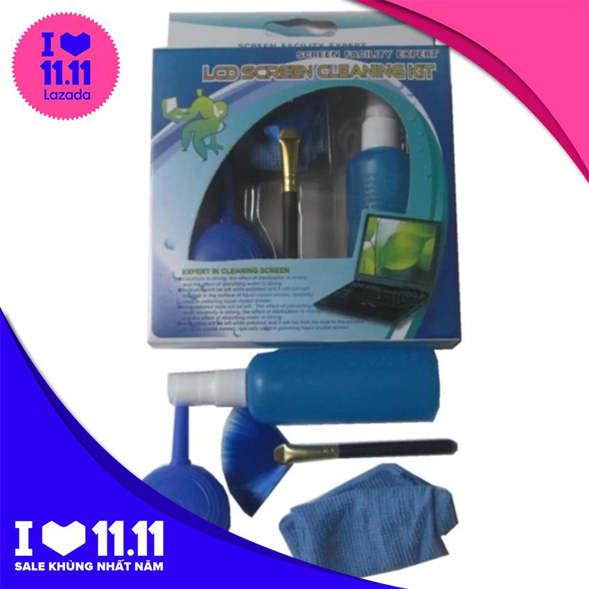 Dụng cụ vệ sinh laptop 4 món LCD Screen Cleaning Kit (màu xanh)