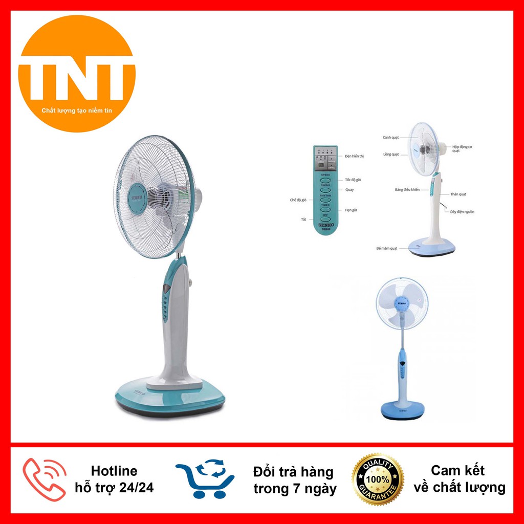 Quạt đứng senko có đèn dd868 bền đẹp