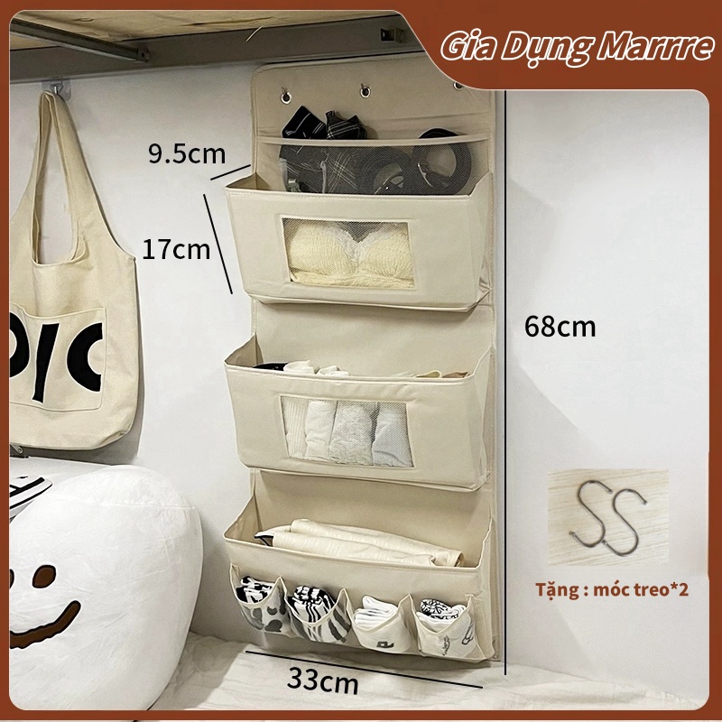 Túi Vải Treo Tường Túi vải treo em bé nước tiểu không ướt túi lưu trữ Tủ quần áo treo túi