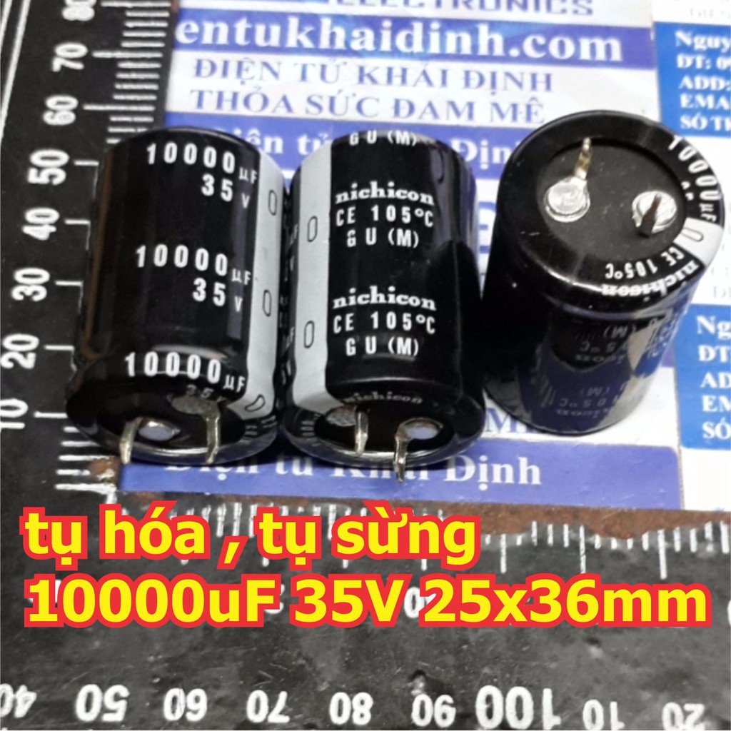 Tụ hóa tụ phân cực, tụ sừng 10000uf 35v 25x36mm kde5645