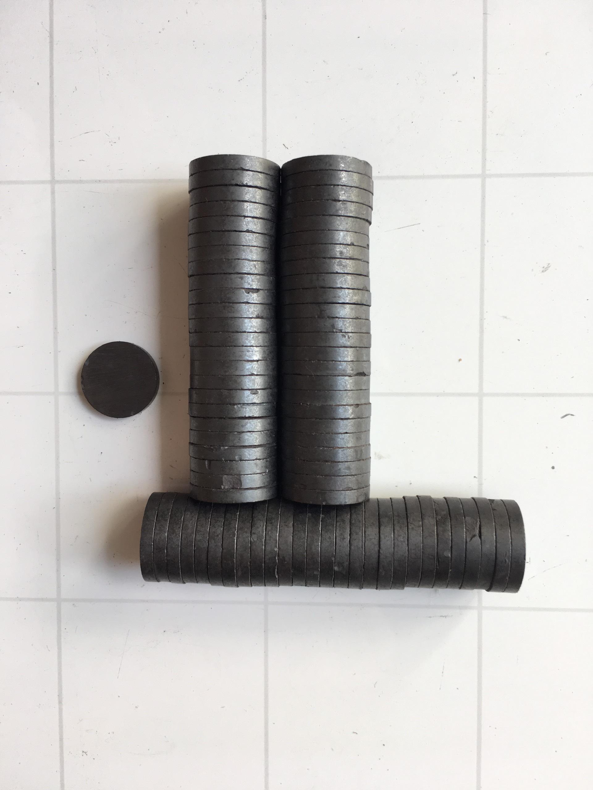 20x3 mm Nam châm Ferrite nam châm đen