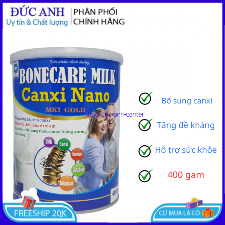 Sữa bột Bonecare Milk Canxi Nano MK7 Gold- tăng cường hấp thu canxi, phát triển chiều cao ở trẻ em, cải thiện sức khoẻ – CNC MINH CHUNG