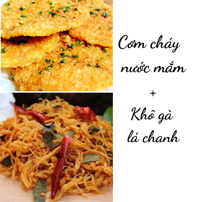 Cơm cháy mắm hành lắc trộn khô gà | levo shop
