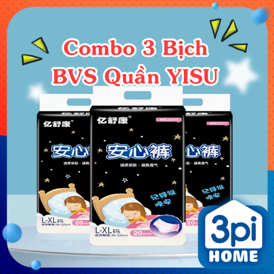 Combo 3 bịch băng vệ sinh quần yisu size m-l và l-xl tiện lợi tiết kiệm