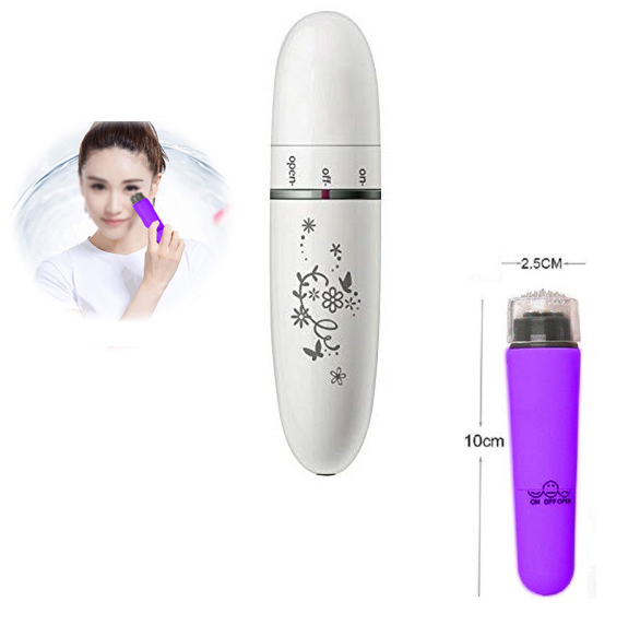 [HCM](Có Quà) Massage Mát Kèm 4 Đầu Mini Combo 2 Bút Mát Xa Mắt Mini Cầm Tay Combo Máy massage cơ thể - Massage mặt massage mắt mini cầm tay kèm 4 đầu massage tiện dụng màu trắng (10x25cm) - Máy Mát Xa Mặt Bằng Điện Thanh Mát Xa Mặt