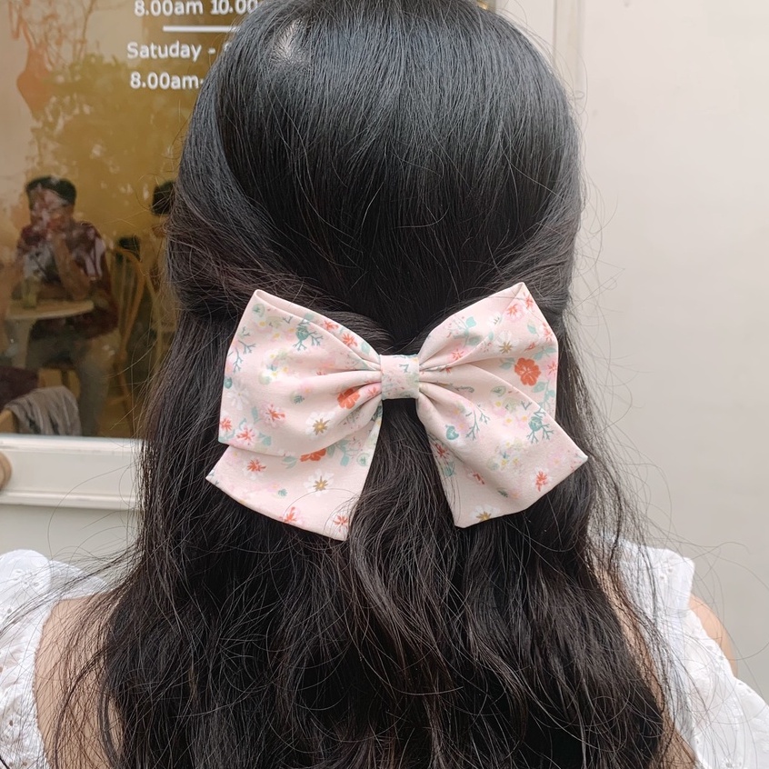 Kẹp nơ vải hoa Blossom Ribbon của The little Bownie