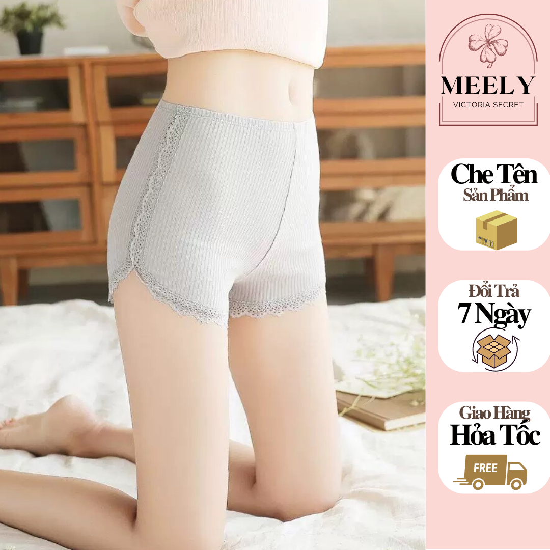 Quần đùi mặc trong váy cotton tăm cao cấp co dãn 4 chiều nâng mông không bị cuộn nâng mông - 561