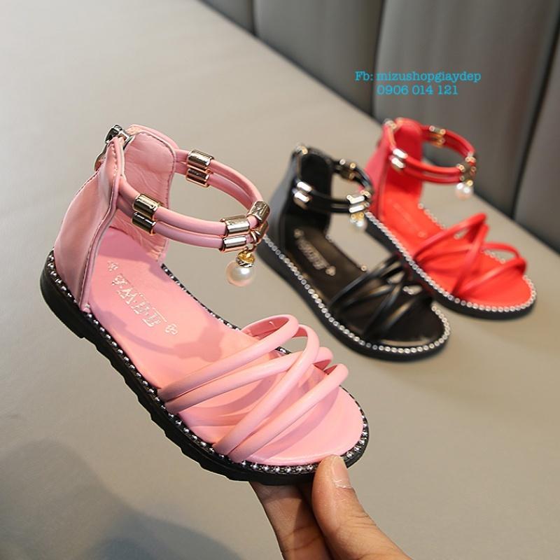Sandal bé gái da mềm size 25 đến 37 mã 1217 màu hồng nhạt