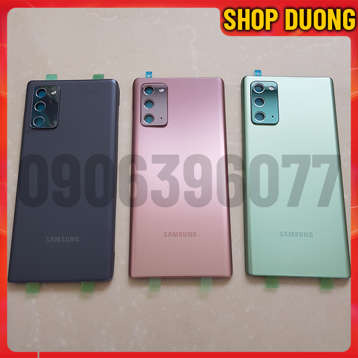 Note 20 nắp lưng samsung galaxy note 20 có cụm kính camera và sẵn keo dán viền - shop dương