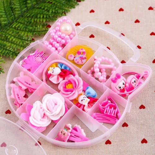 Hộp kẹp tóc hello kitty cho bé