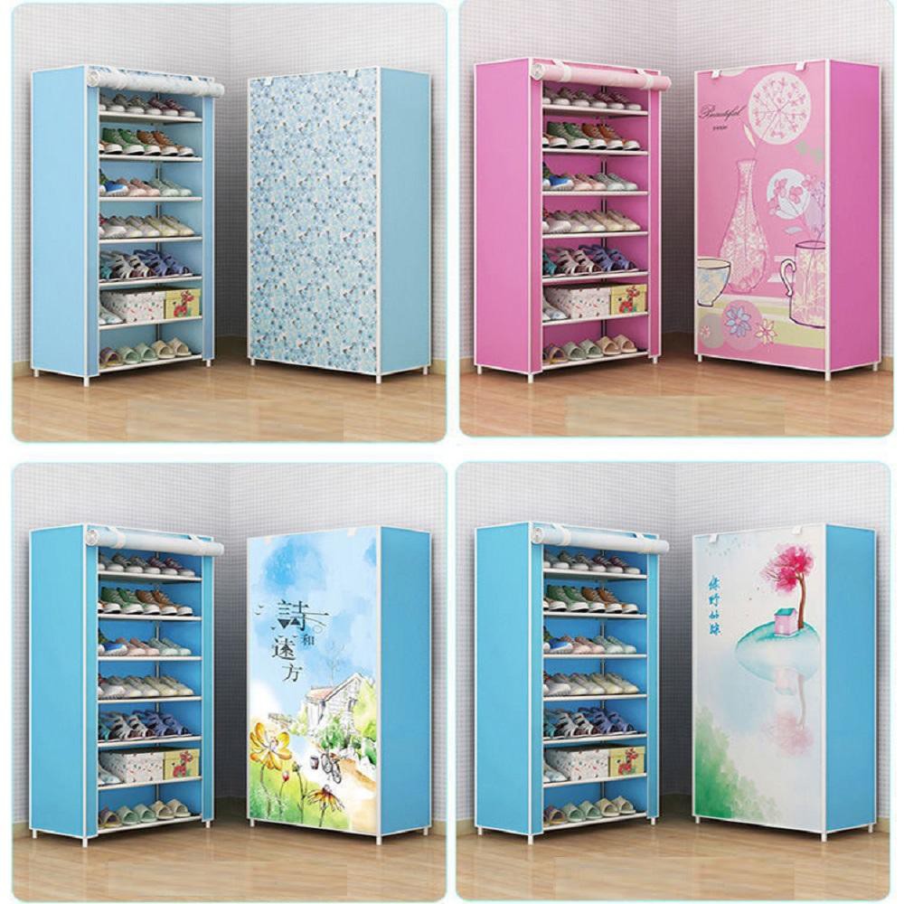 Tủ giày dép 7 tầng 6 ngăn bọc vải cao cấp