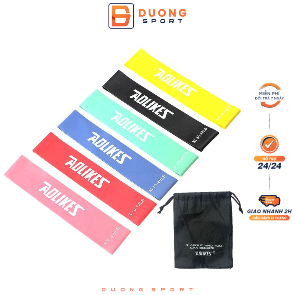 Dây Kháng Lực Bóng Đá Miniband Aolikes, Tập Chân Mông Đùi Cao Su Đàn Hồi AL 3601