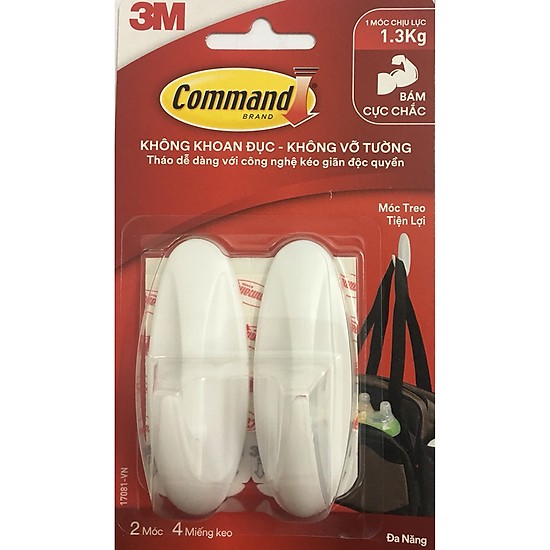 Móc treo kiểu tròn 13kg command 3m - 17086