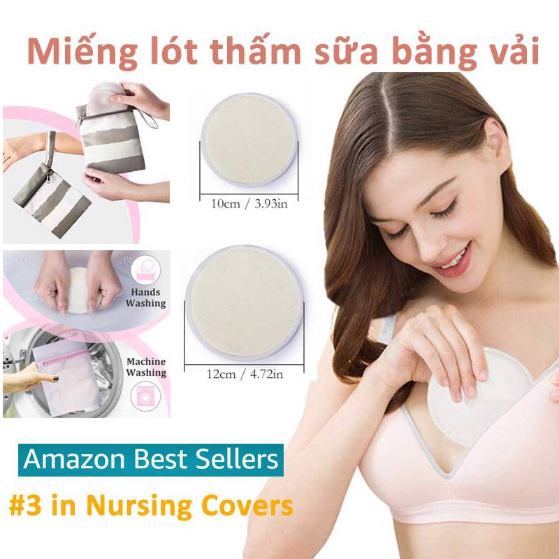 Miếng lót thấm sữa giặt được Babuu ( hộp 8 miếng)