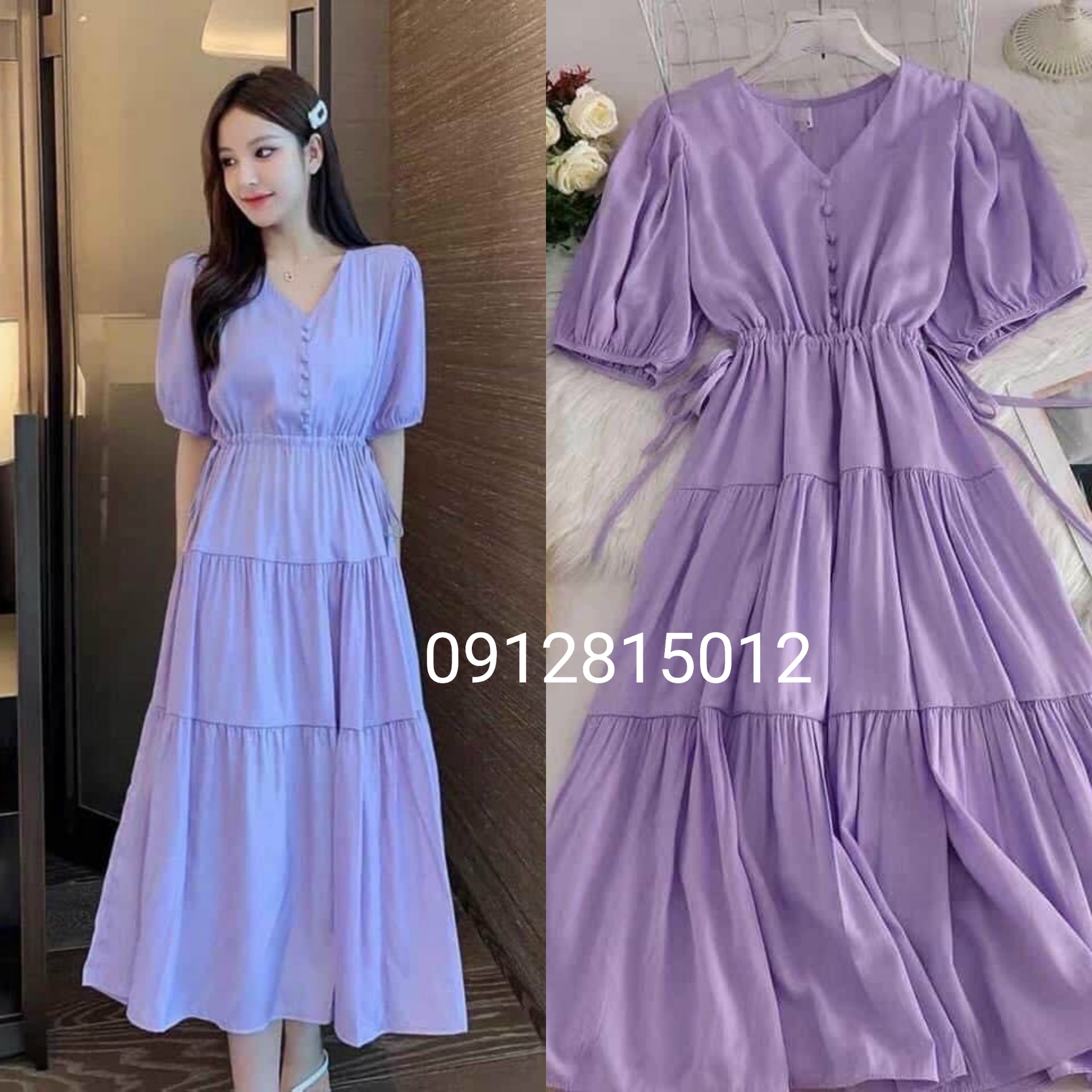 Váy bầu công sở - đầm bầu thiết kế màu vàng kiểu dáng thanh lịch hàn quốc